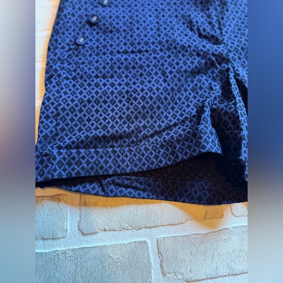Maurices Dark Blue Patterned High Waist Shorts - Picture 5 of 9